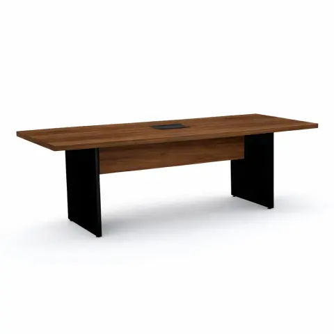 MESA RETA REUNIAO 40MM NOGAL/PRETO