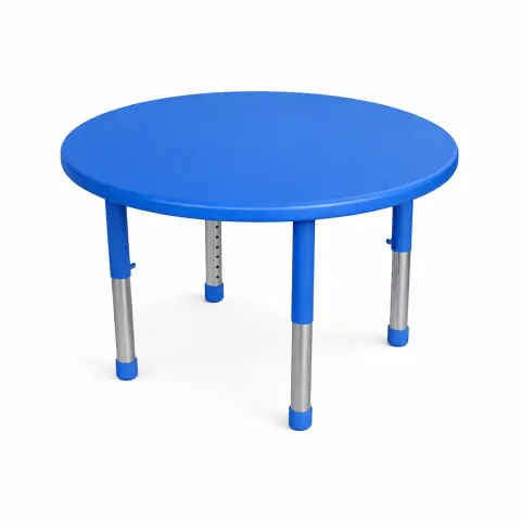 MESA PLASTICO REDONDA 8065 AZUL