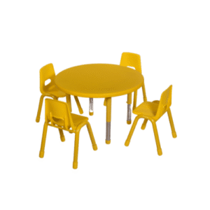Conjunto Escolar Infantil Redondo Amarelo