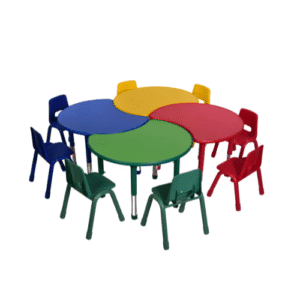 Conjunto Semicirculares com Cadeiras Coloridas